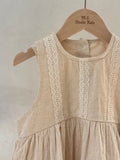 Creamy Vintage Lace Layered Dress M.E Studio Kids