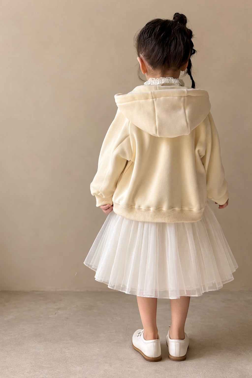 Velour Heart Zip Hoodie M.E Studio Kids