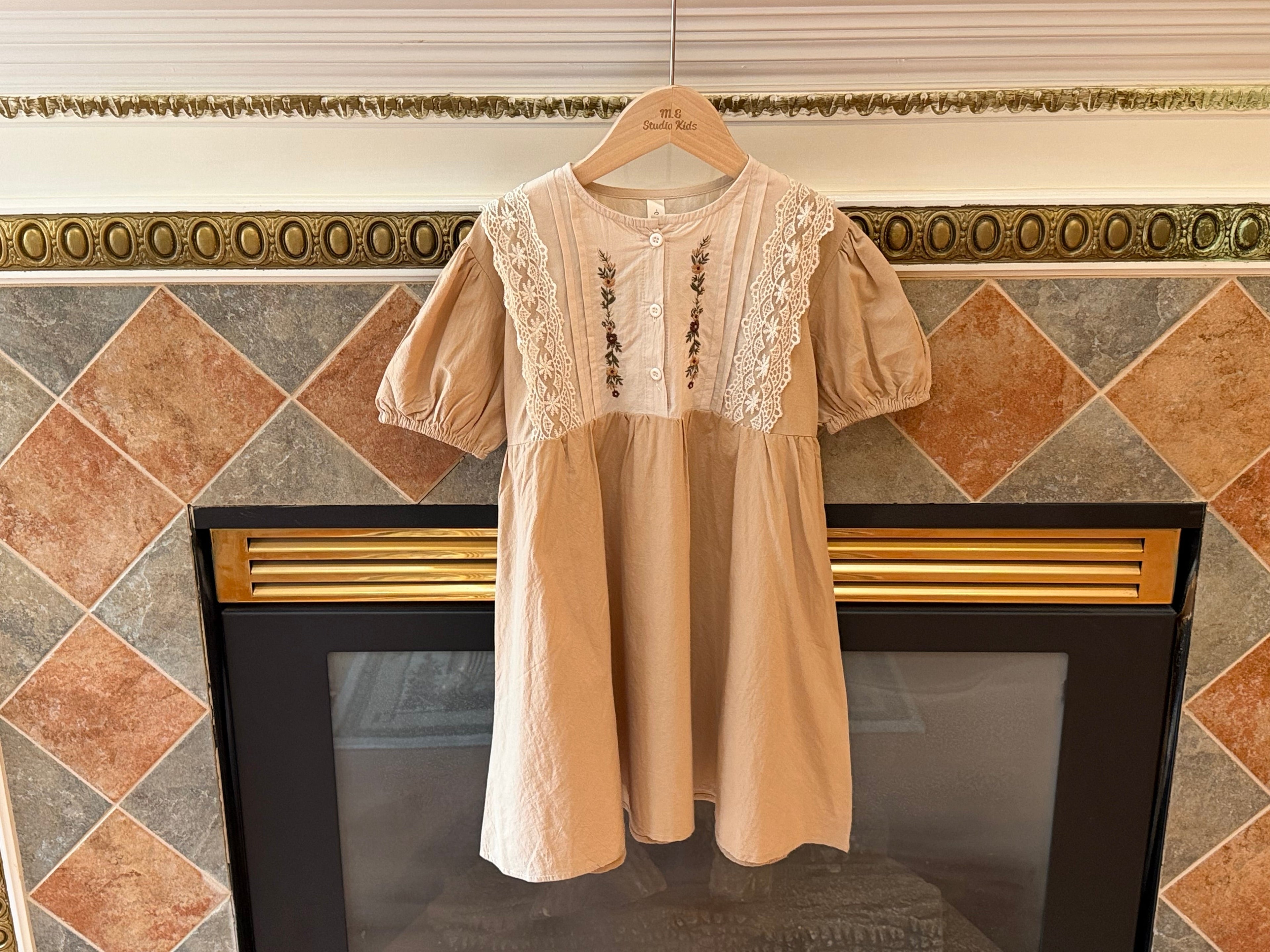 Embroidered Lace Dress M.E Studio Kids