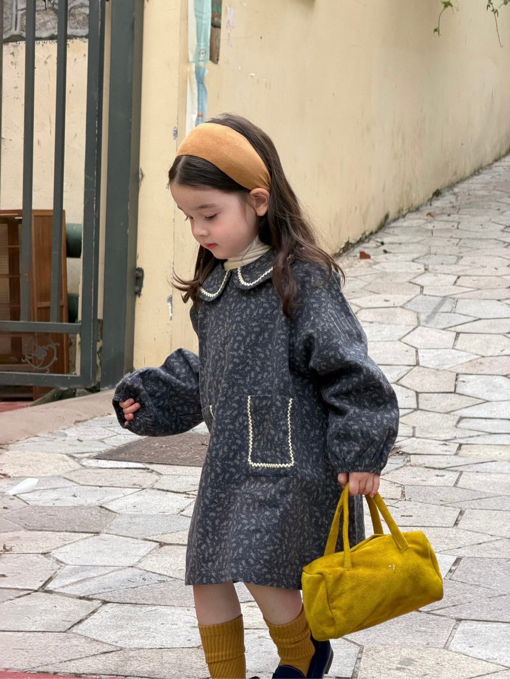 Floral Collar Dress M.E Studio Kids