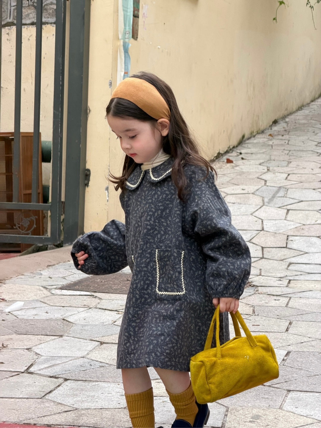 Floral Collar Dress M.E Studio Kids