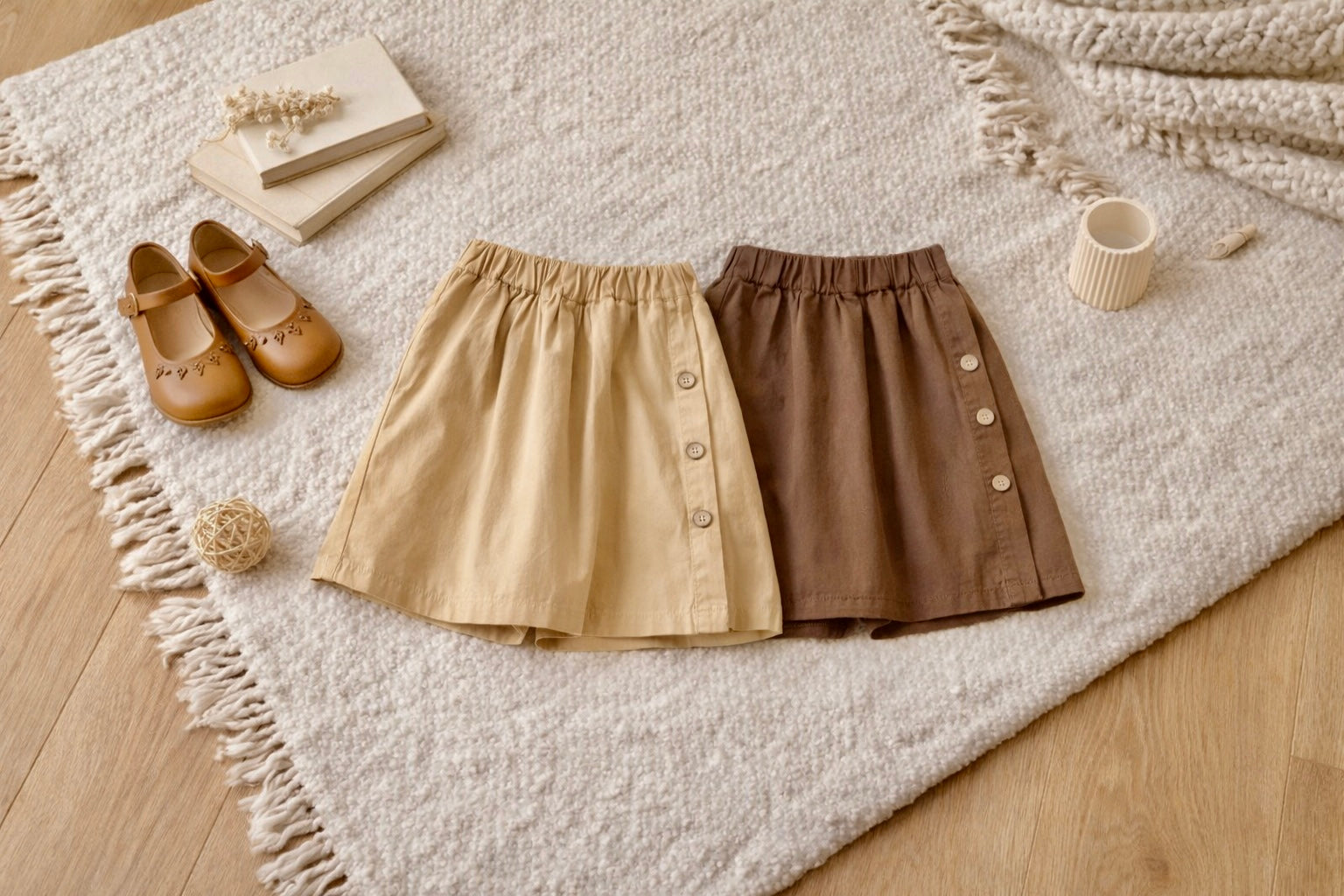 Pleated Button Skort M.E Studio Kids