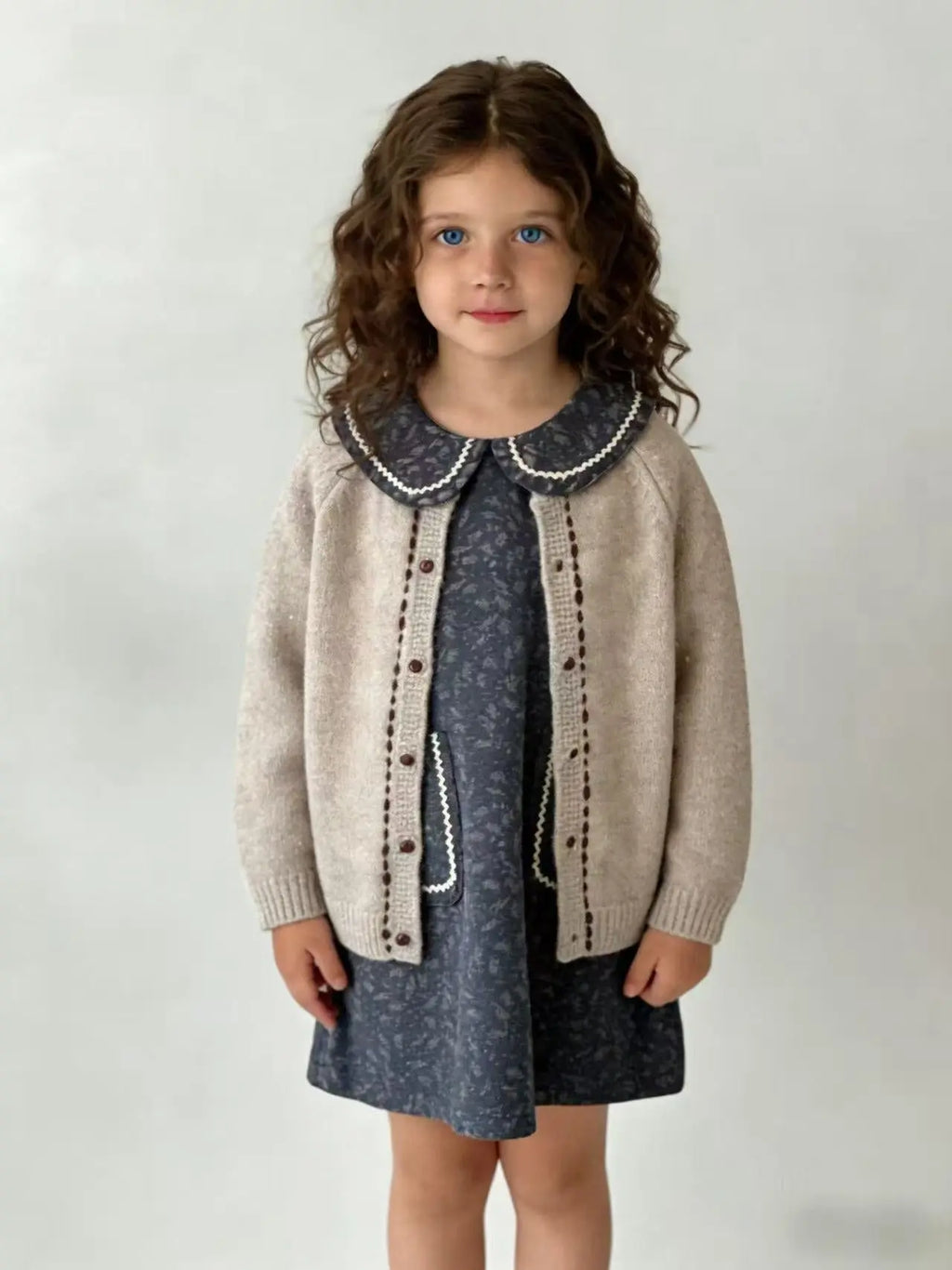 Holiday M.E Knit Cardigan – Oatmeal M.E Studio Kids