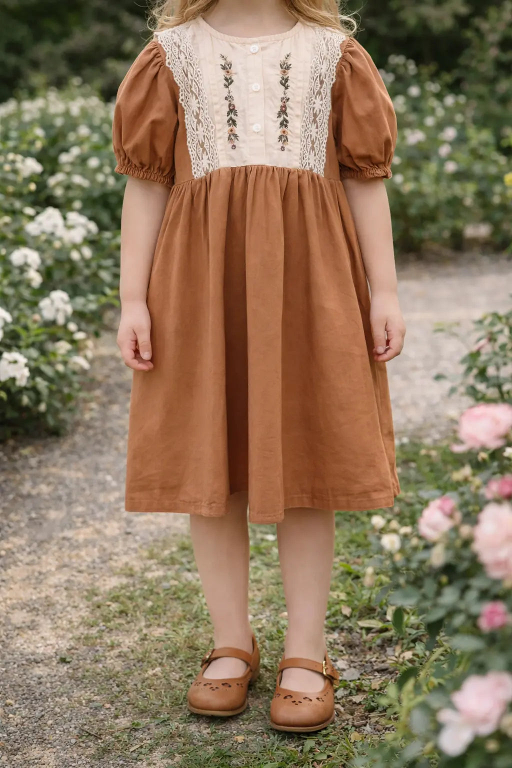 Embroidered Lace Dress M.E Studio Kids