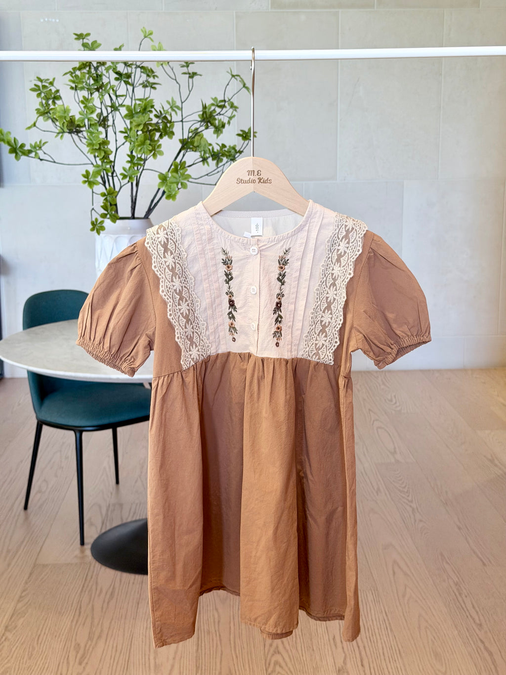 Embroidered Lace Dress M.E Studio Kids