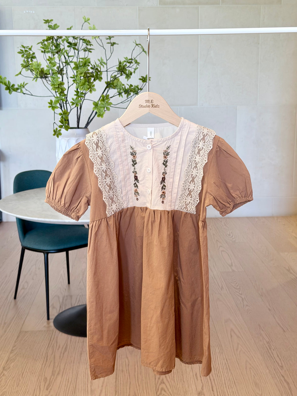 Embroidered Lace Dress M.E Studio Kids