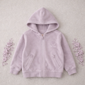 Velour Heart Zip Hoodie M.E Studio Kids