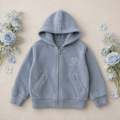 Velour Heart Zip Hoodie M.E Studio Kids