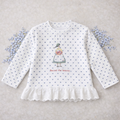 Ruffle Hem Heart Long Sleeve Shirt M.E Studio Kids