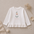 Ruffle Hem Long Sleeve Shirt M.E Studio Kids