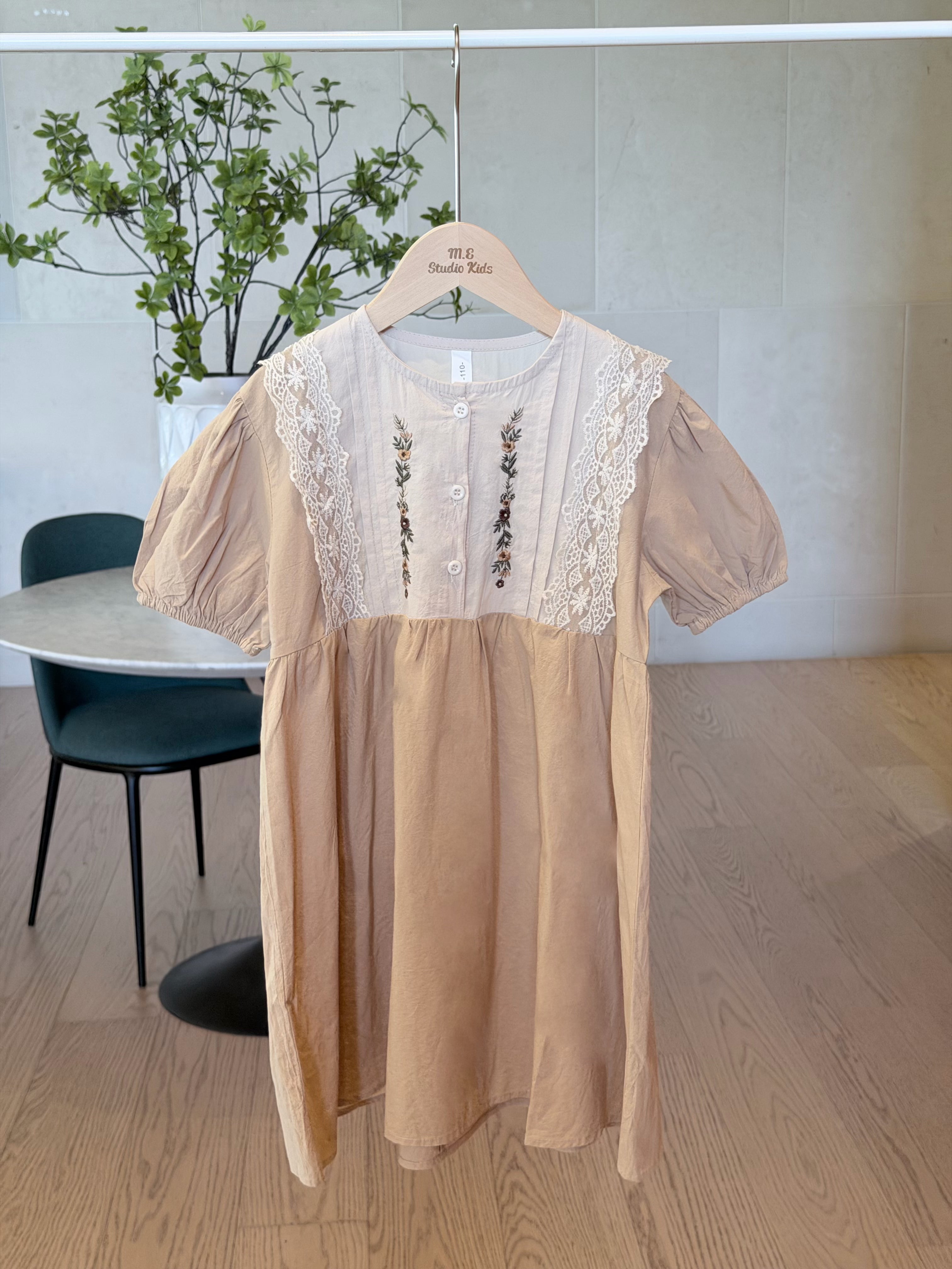 Embroidered Lace Dress M.E Studio Kids