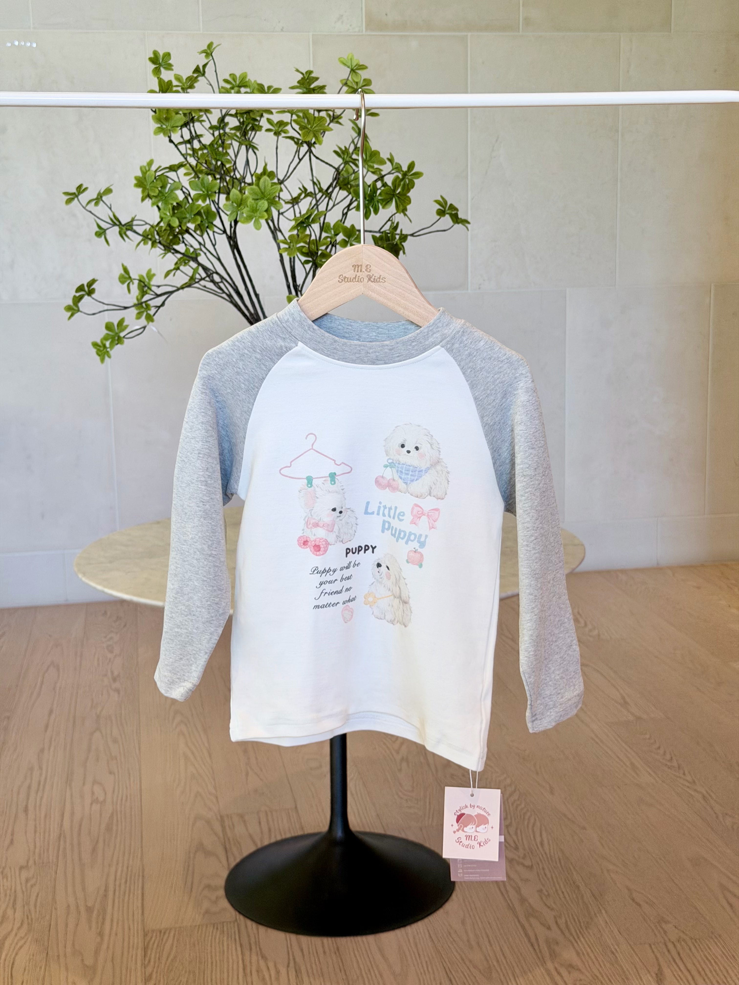 Little Puppy Long Sleeve T-shirt M.E Studio Kids