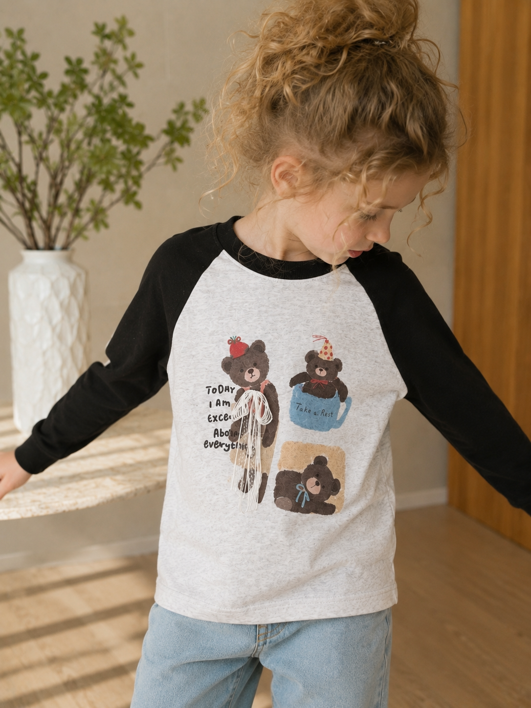 Bear Long Sleeve Tee M.E Studio Kids