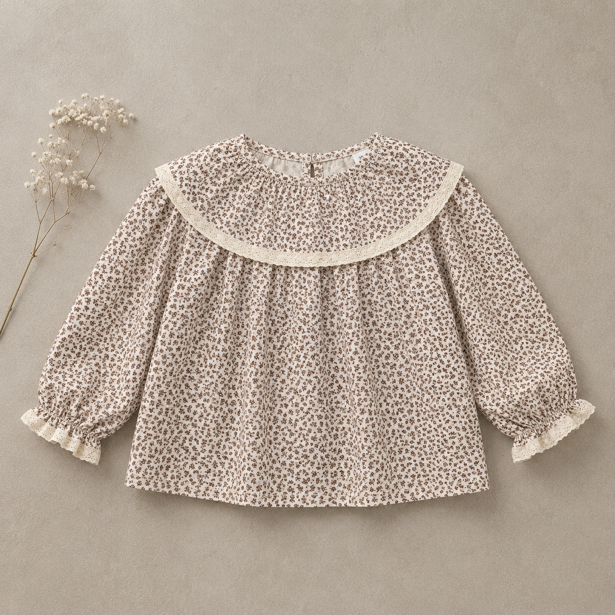 Floral print long-sleeve blouse M.E Studio Kids