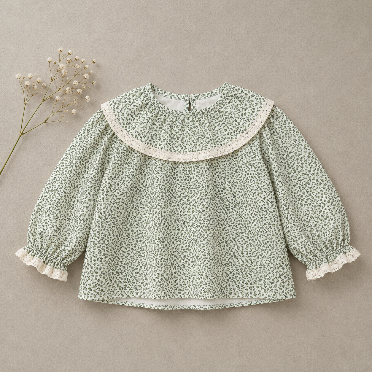 Floral print long-sleeve blouse M.E Studio Kids