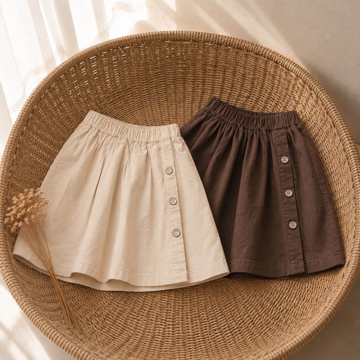 Pleated Button Skort M.E Studio Kids