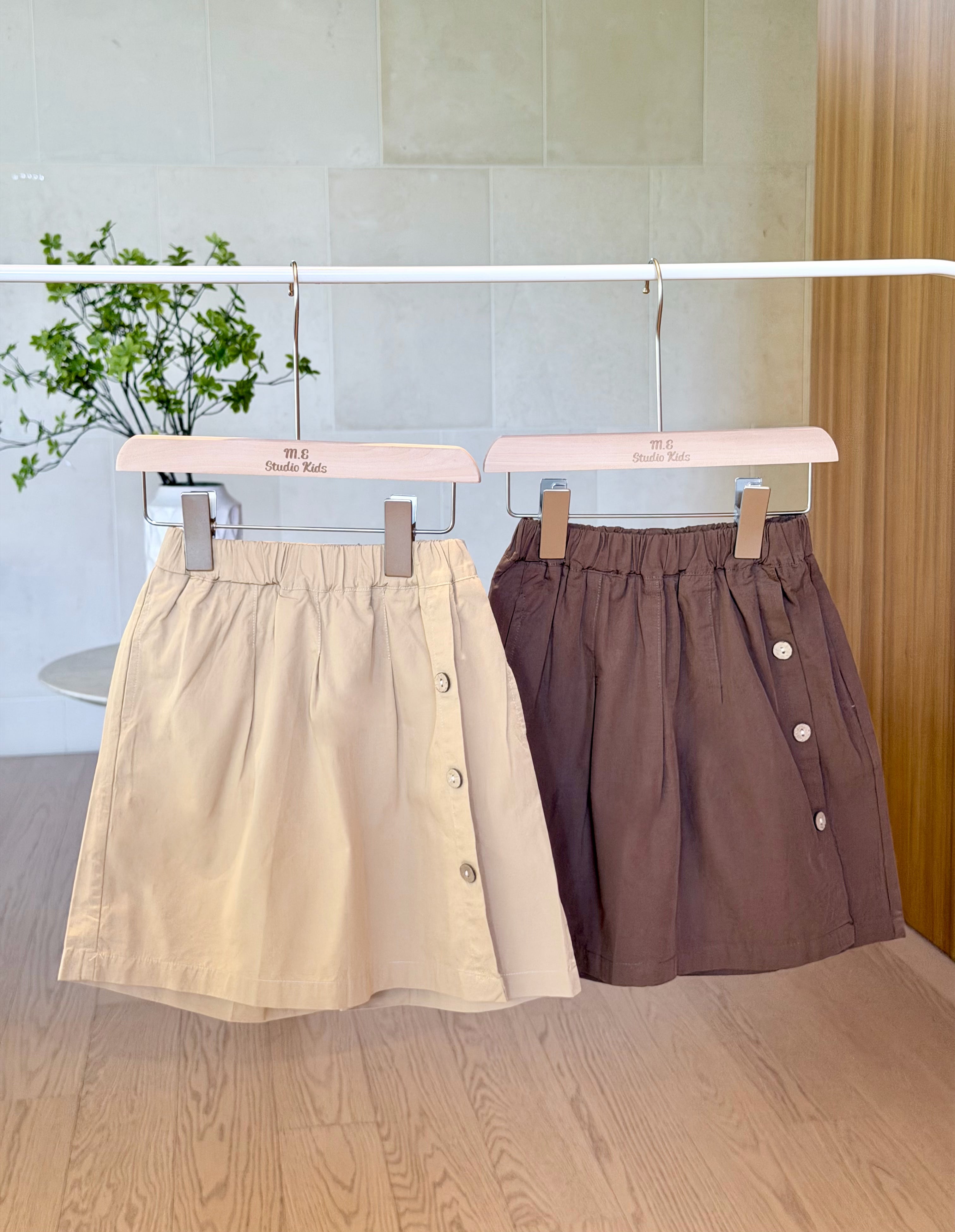 Pleated Button Skort M.E Studio Kids