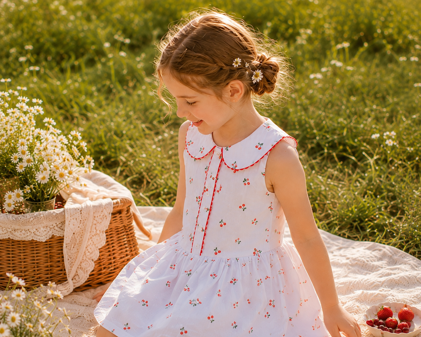 Cherry Blossom Dress M.E Studio Kids