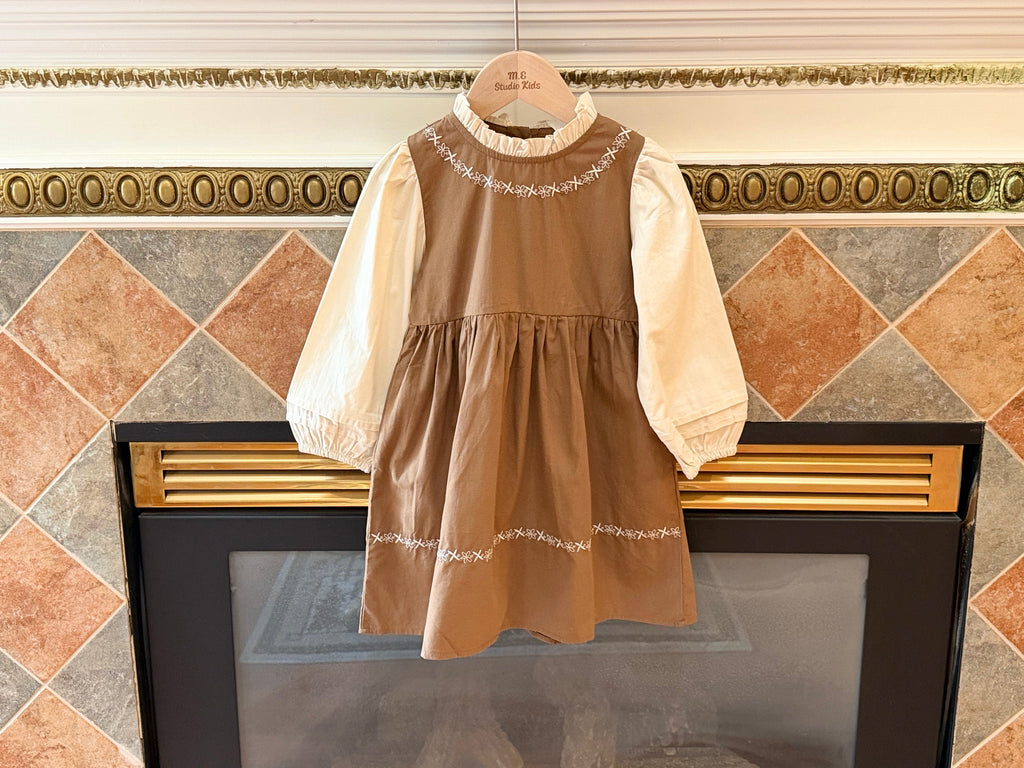 Autumn Embroidered Layered Dress M.E Studio Kids