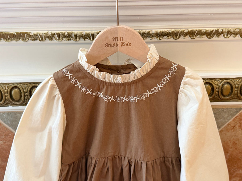 Autumn Embroidered Layered Dress M.E Studio Kids